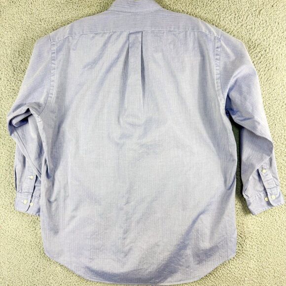 VTG Ralph Lauren Yarmouth Oxford Shirt Men 16.5 32 33 Blue Office Casual Two Ply - Picture 8 of 13